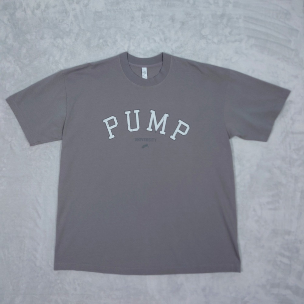 Los Angeles Apparel PUMP University 6.5 oz T-shirt Men XL Gray Garment Dyed